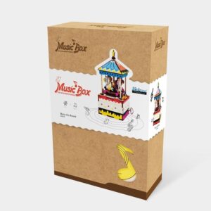 KIT CAJA DE MÚSICA MADERA DIY MERRY GO ROUND