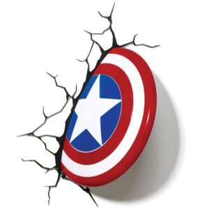 LAMPARA 3D ESCUDO CAPITAN AMÉRICA