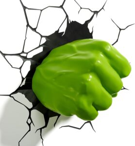 LAMPARA 3D PUÑO HULK