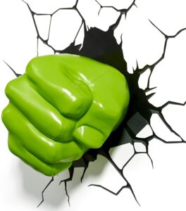 LAMPARA 3D PUÑO HULK