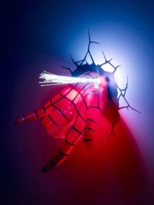 LAMPARA 3D MANO SPIDER-MAN