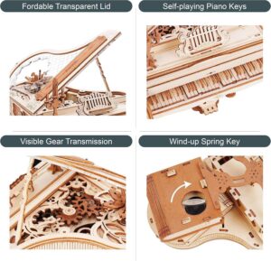 MAGIC PIANO CAJA DE MUSICA MECANICA DIY ROKR ROBOTIME