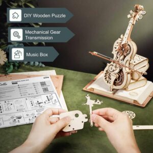 MAGIC CELLO CAJA DE MUSICA MECANICA DIY ROKR ROBOTIME